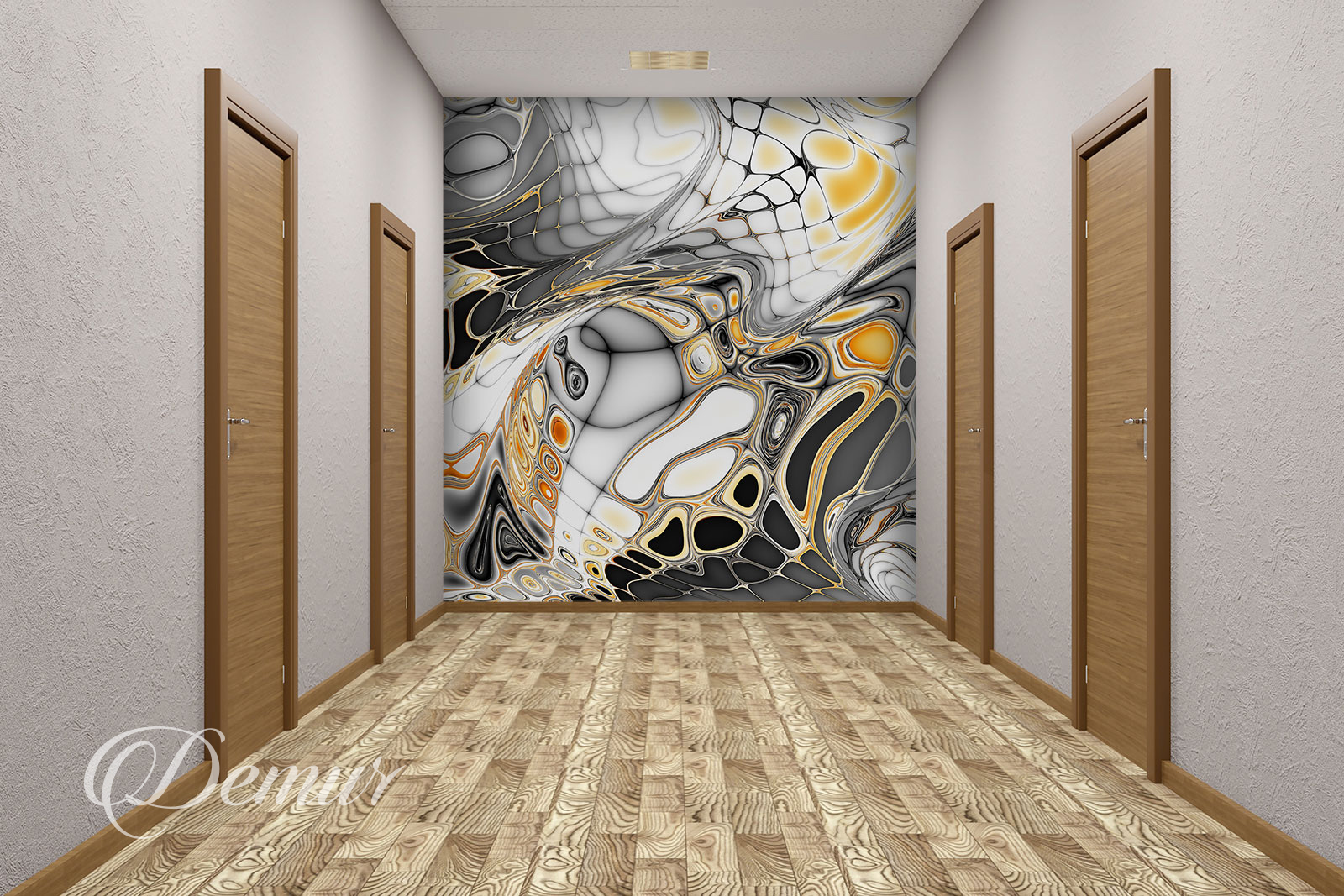 Fototapeta abstrakcja - Pomysł na ścianę w korytarzu - Demur