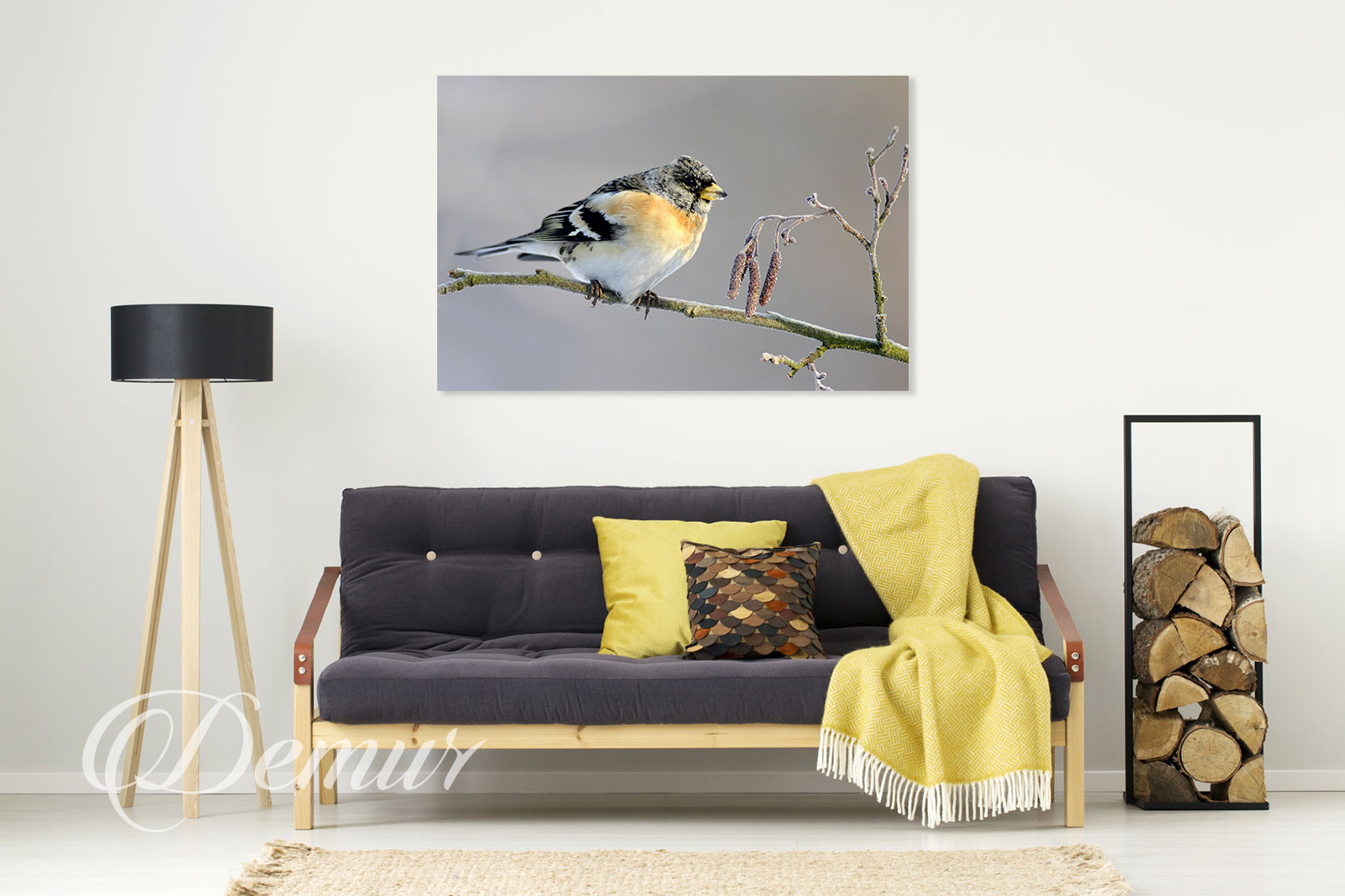 Obraz ptak na gałęzi - Zdjęcia na ścianie pomysły - Demur
