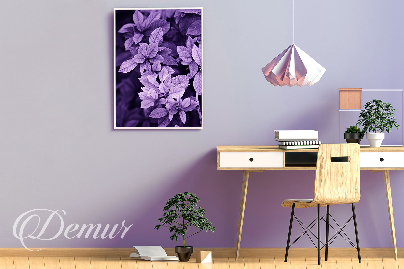 Plakat kwiat ultra fiolet - zdjęcia na ścianie pomysły - Demur