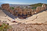 ancient theatre under Acropolis of Athens, Greece  Architektura Obraz
