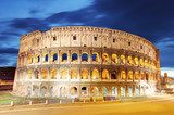 Colosseum at dusk in Rome, Italy  Architektura Obraz