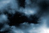 Starry night clouds  Fototapety Kosmos Fototapeta