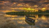 Sunset on the Loire River in France  Krajobraz Fototapeta