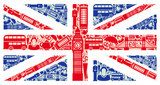 Flag of England from symbols of the United Kingdom and London  Na laptopa Naklejka