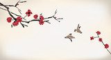 blossom painting  Orientalne Fototapeta