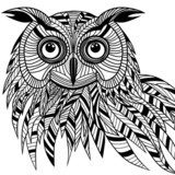 Owl bird head as halloween symbol for mascot or emblem design, s  Zwierzęta Fototapeta
