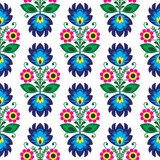 Seamless traditional floral polish pattern - ethnic background  Folklor Fototapeta
