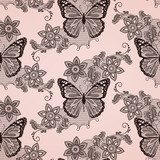 seamless pattern  Motyle Fototapeta