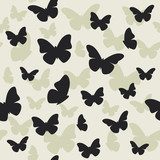 Beautiful butterfly pattern. Vector illustration  Motyle Fototapeta