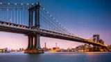 Manhattan Bridge at dusk  Fototapety Mosty Fototapeta