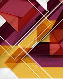 Geometrical colorful shapes abstract background  Na drzwi Naklejka