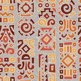 Ethnic African geometrically typical pattern  Afryka Fototapeta