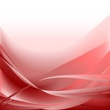 Red waves abstract background  Na meble Naklejka