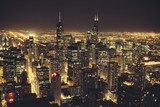 Chicago at Night  Obrazy do Sypialni Obraz