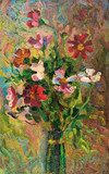 Oil painting on canvas. Bouquet of flowers  Olejne Obraz