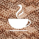 Vector Illustration of a Coffee Background  Kawa Fototapeta