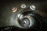 Round stairs in a church  Schody Fototapeta
