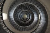 10'th floor of vintage spiral staircase  Schody Fototapeta