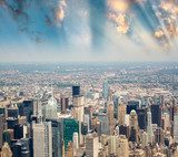 Stunning skyline and skyscrapers of Manhattan, New York  Fototapety Miasta Fototapeta