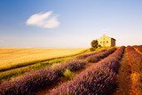 chapel with lavender and grain fields, Plateau de Valensole, Pro  Prowansja Fototapeta