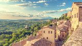 Landscape of the Tuscany seen from the walls of Montepulciano, I  Fototapety Miasta Fototapeta