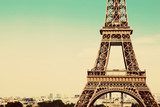 Eiffel Tower section, Paris, France  Fototapety Wieża Eiffla Fototapeta