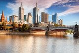 Melbourne skyline from Southbank  Obrazy do Salonu Obraz