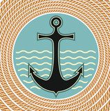 Nautical anchor symbol on white background Styl Marynistyczny Fototapeta