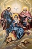 Sacred Trinity and the Mother of god  Olejne Obraz