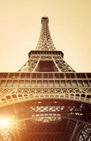 Vintage View of Eiffel Tower  Fototapety Sepia Fototapeta