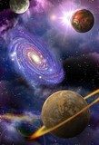 galaxies and planets in space  Fototapety Kosmos Fototapeta