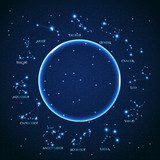 vector of the aries zodiac sign of the beautiful bright stars on  Fototapety Kosmos Fototapeta
