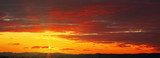 Red sunset sky  Zachód Słońca Fototapeta