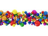 Abstract Illustration of Colorful Balls isolated on white  Fototapety 3D Fototapeta