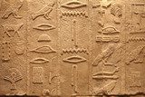 Old Egypt ancient writings on stone background  Mur Fototapeta