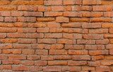 Old orange brick wall  Mur Fototapeta