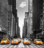 Avenue avec des taxis Ã  New York.  Architektura Obraz