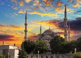 Blue mosque in Istanbul  Architektura Obraz