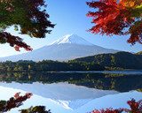 Mt. Fuji in the Autumn from Lake Kawaguchi, Japan  Krajobrazy Obraz