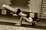 Young woman doing yoga exercise  Sport Fototapeta