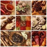 Collage aromatycznych przypraw
 Obrazy do Kuchni  Obraz