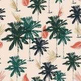 Drzewko palmowe w prostej stylowej ilustraci Tapety Natura Tapeta