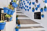 Flowerpots in an Andalusian town  Schody Fototapeta