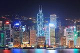Neonowy Hongkong – centrum biznesu
 Fototapety Miasta Fototapeta