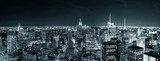 Nowy Jork, Manhattan w ciemnych kolorach nocy Fototapety do Kuchni Fototapeta