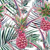 różowy ananas, ręcznie rysowane akwarela roślina Tapety Owoce i Warzywa Tapeta