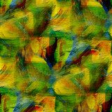 seamless cubism green, yellow abstract art Picasso texture water Picasso Obraz
