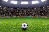 Soccer ball, stadium, light  Stadion Fototapeta