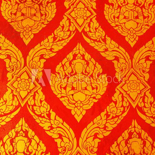 Thai art wall pattern  Orientalne Fototapeta