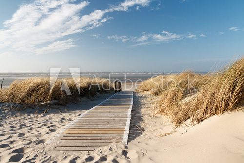 Nordsee Strand auf Langeoog  Krajobraz Fototapeta